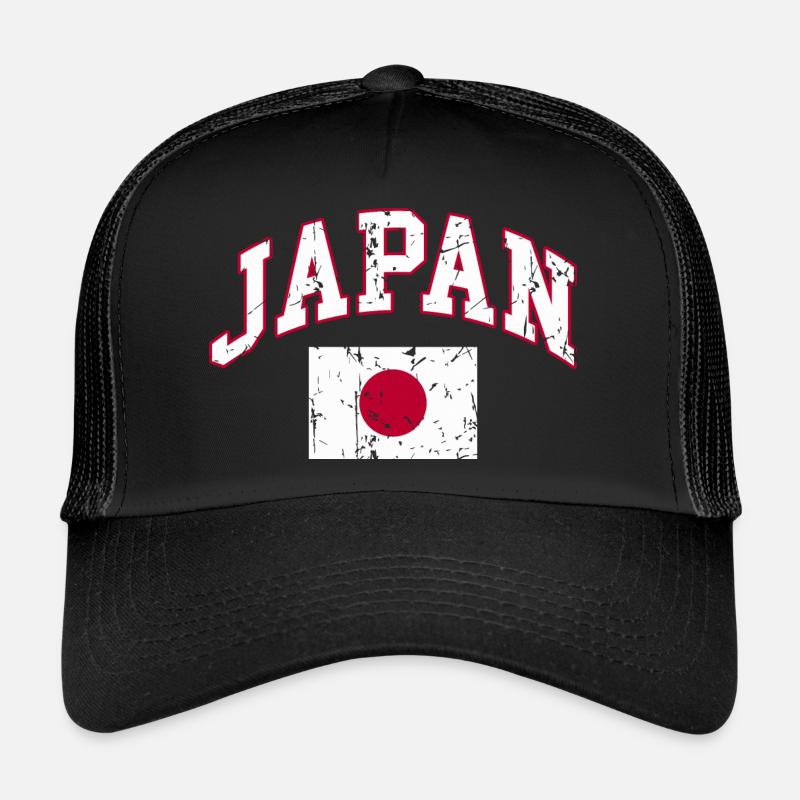 Japan Flag - Trucker Cap - black/black