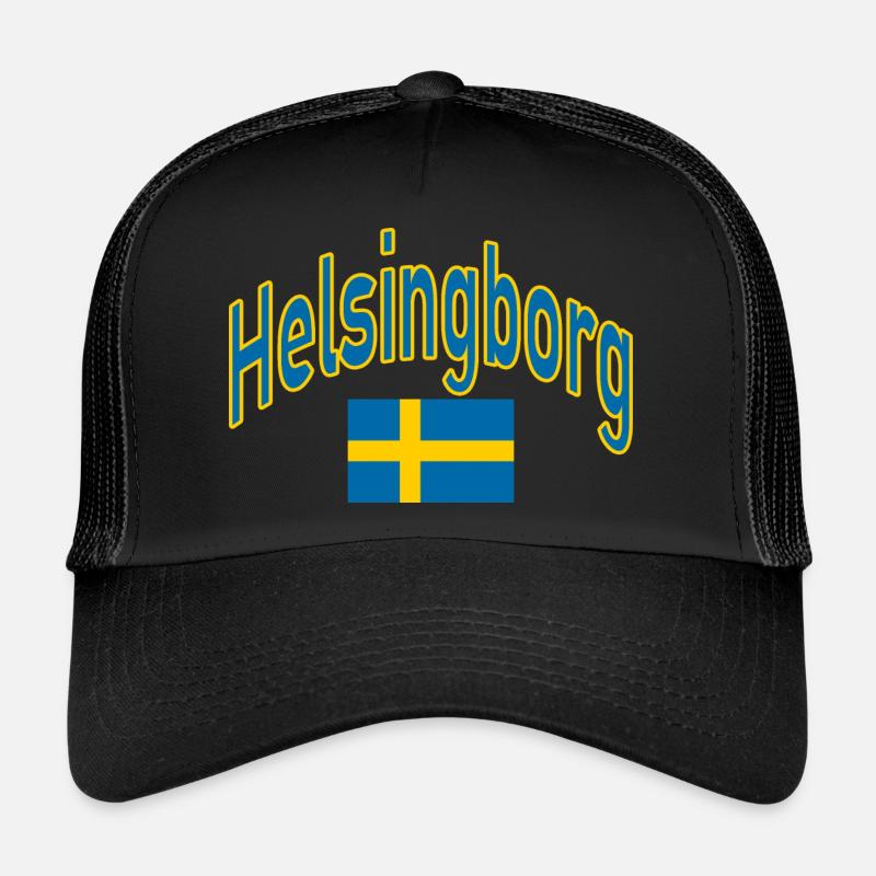 Drapeau suédois d’Helsingborg Casquette trucker 