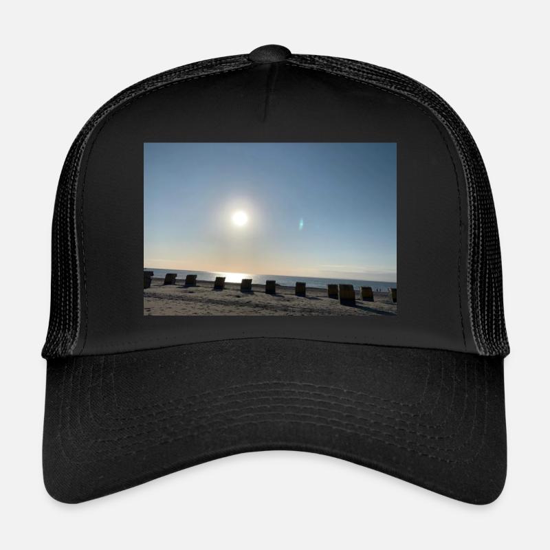 sehnsucht ostsee - Trucker Cap - Schwarz/Schwarz