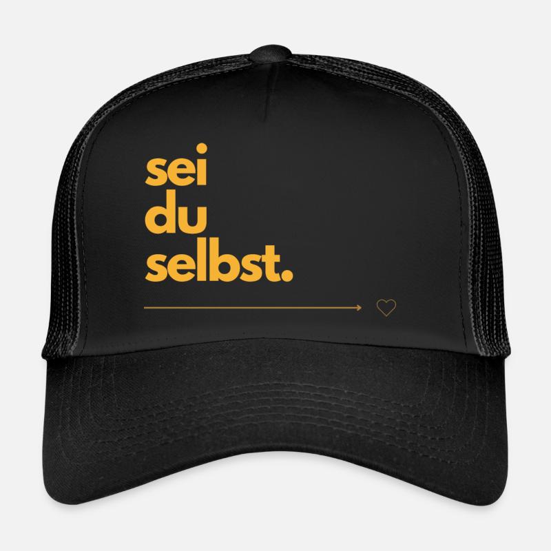 Sei du selbst - Trucker Cap - Schwarz/Schwarz