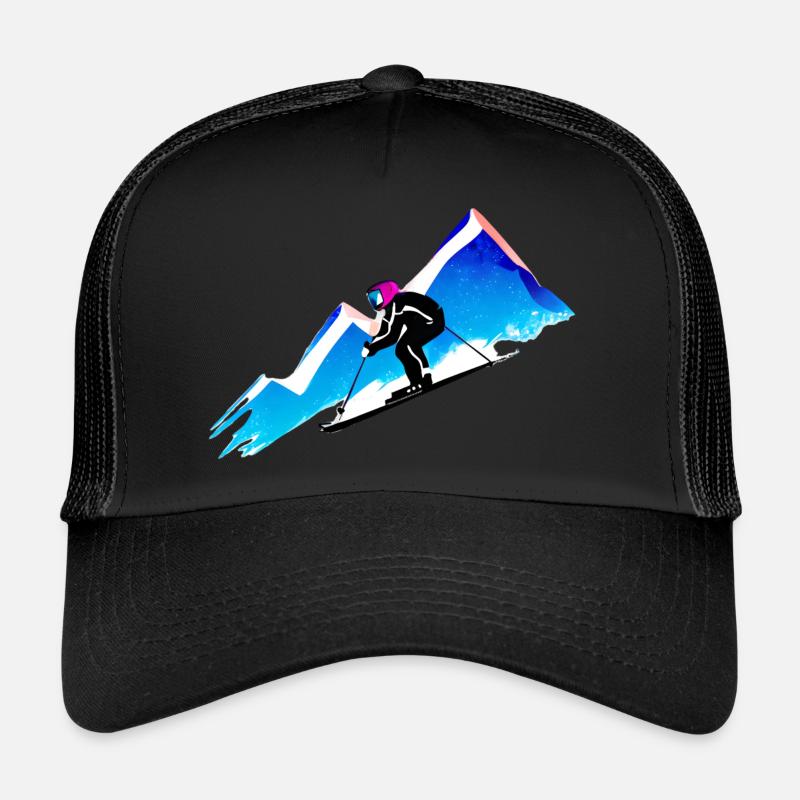 Skiing Ski Ski Outfit Ski Design Skifahrer Trucker Cap