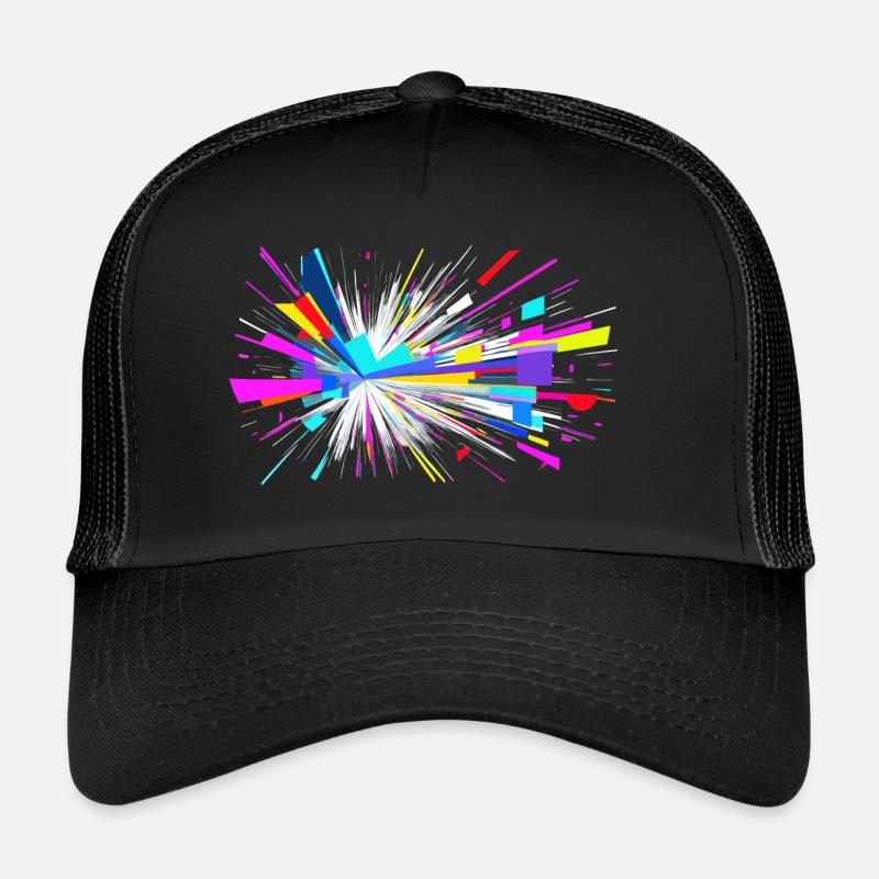 Colors go boom - Trucker Cap - black/black