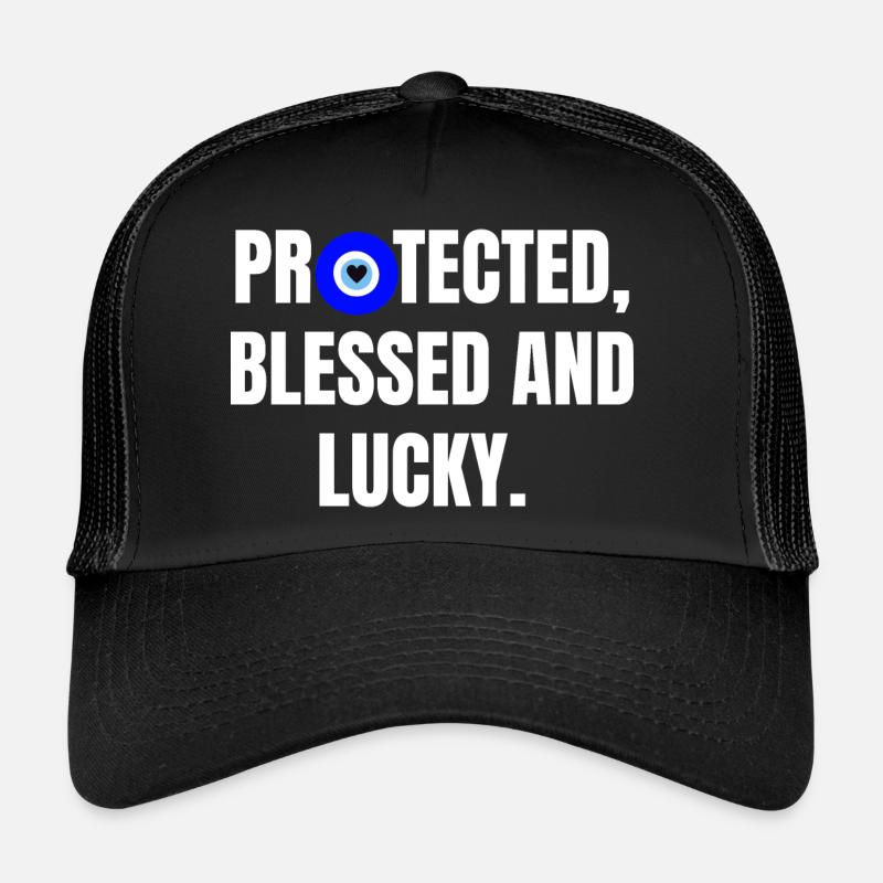 Protected and lucky Casquette trucker 