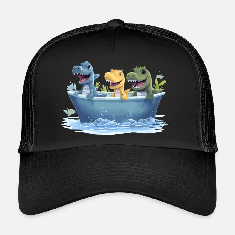 Dinos - Trucker Cap - Schwarz/Schwarz