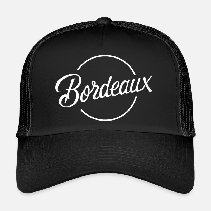 Bordeaux - Casquette trucker  - noir/noir