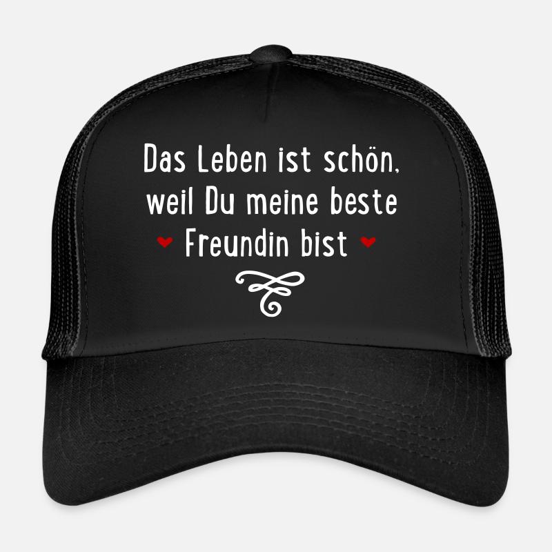 Beste Freundin - Trucker Cap - Schwarz/Schwarz