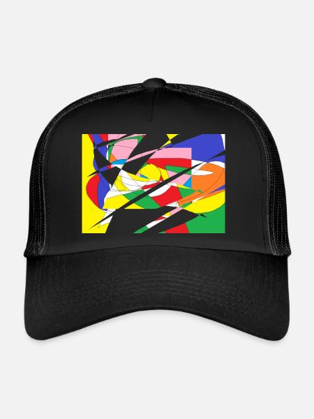 Pattern - Trucker Cap - black/black - Front