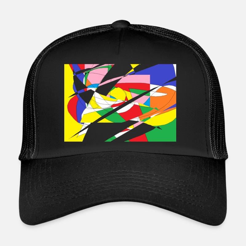 Muster - Trucker Cap - Schwarz/Schwarz