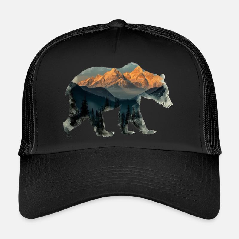 Berg der Bären - Trucker Cap - Schwarz/Schwarz
