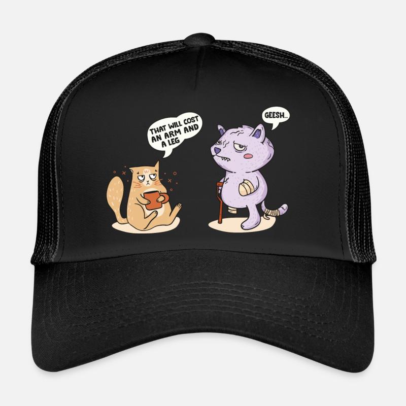 Cela coûtera un bras et une jambe Chat drôle qui parle Casquette trucker 