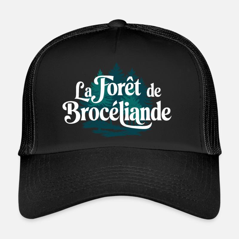 La Forêt de Brocéliande - Casquette trucker  - noir/noir