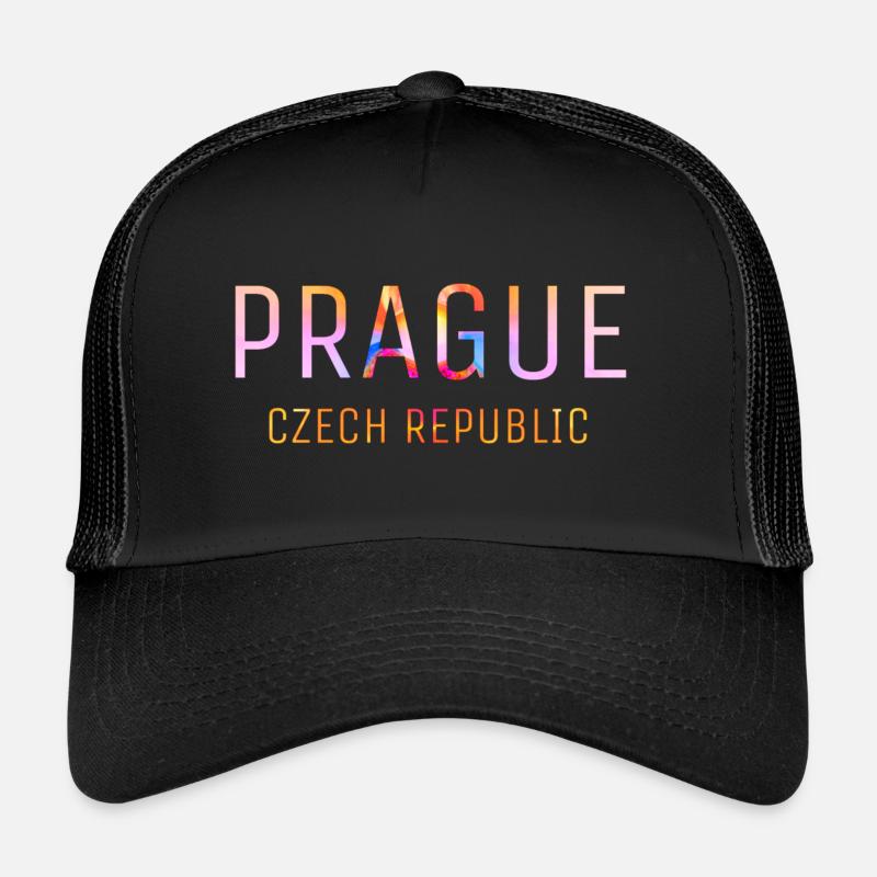 Prague - République tchèque - langue anglaise Casquette trucker 