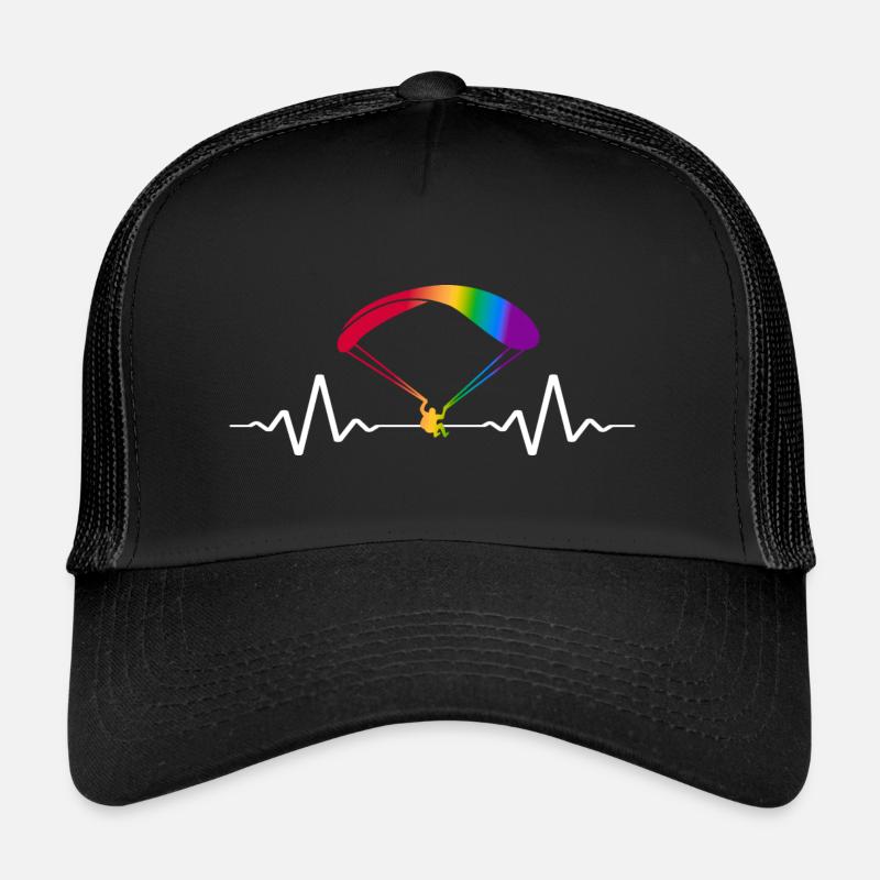 paragliding glide-long gleitschirm gleiten - Trucker Cap - Schwarz/Schwarz