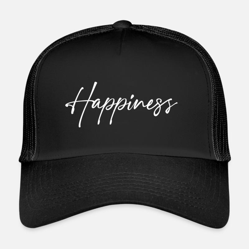 Happiness typographie Casquette trucker 