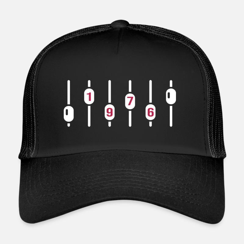 1976 geburtstag dj jubiläum sound engineer - Trucker Cap - Schwarz/Schwarz