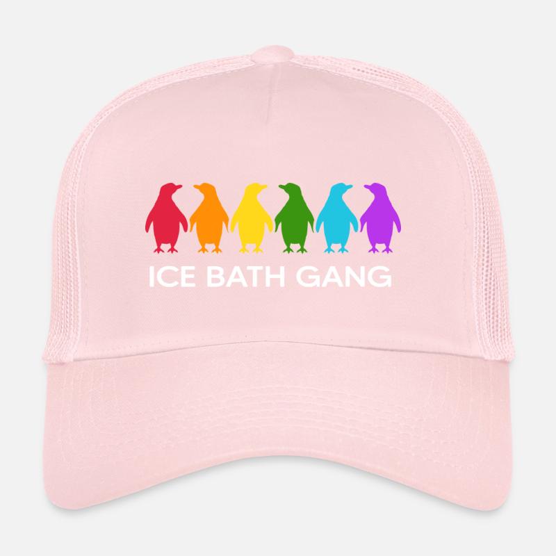 Eisbader Winterschwimmer Pinguin Eisloch Eisbad Trucker Cap