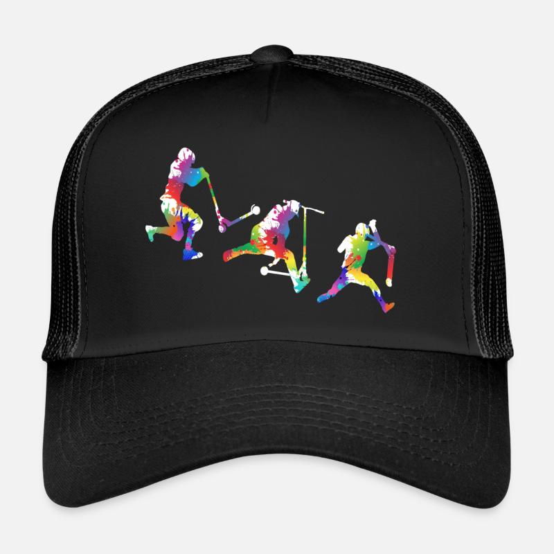Cascade de scooter - Casquette trucker - noir/noir