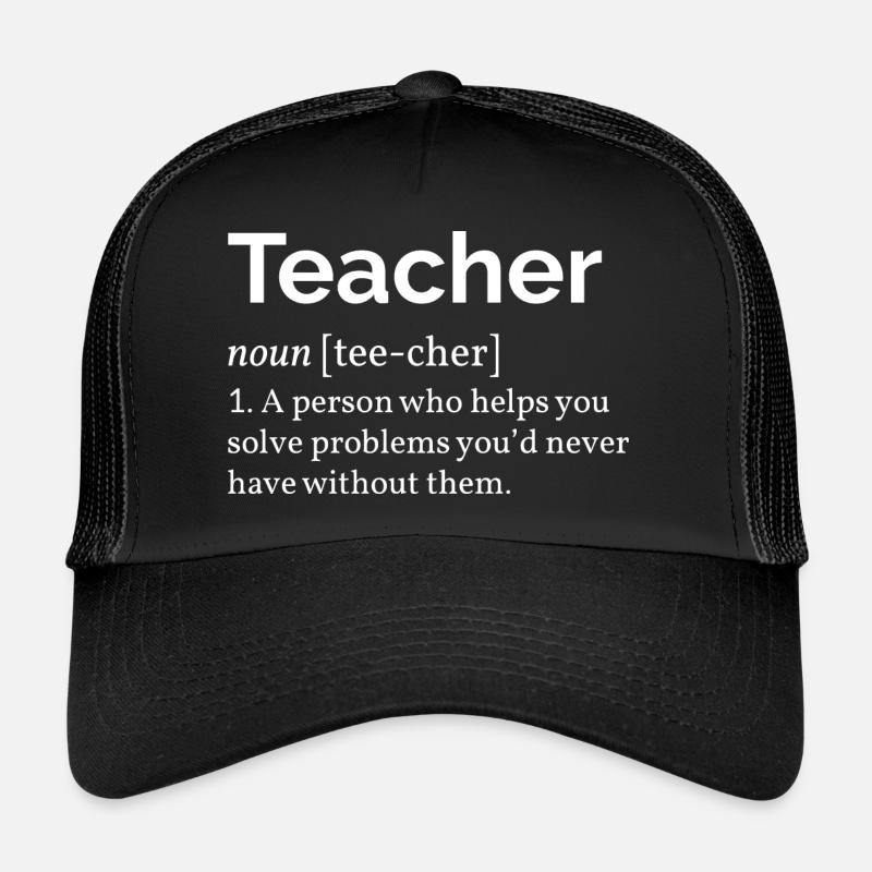 Lehrer Definition - Trucker Cap - Schwarz/Schwarz