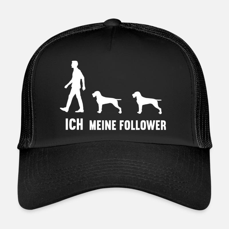 Ich Meine Follower Deutsch Drahthaar Jagdhund - Trucker Cap - Schwarz/Schwarz