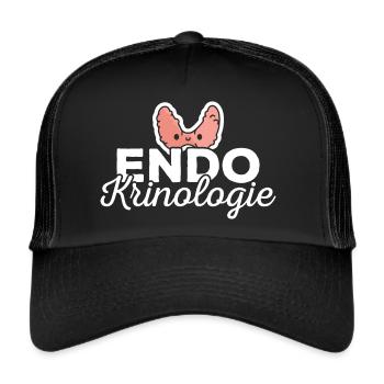Endokrinologe Endokrinologie - Trucker Cap - Schwarz/Schwarz - Vorne