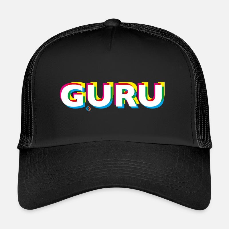 Guru - Ich bin deine Inspiration, dein Weg - Trucker Cap - Schwarz/Schwarz