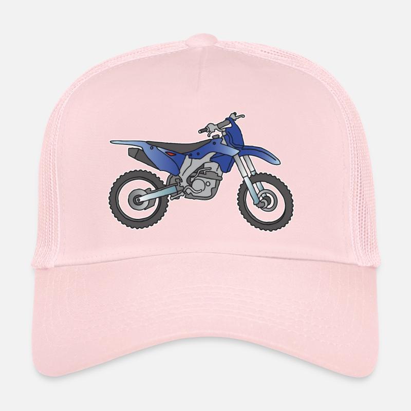 Blue Motocross motorcycle Trucker Cap