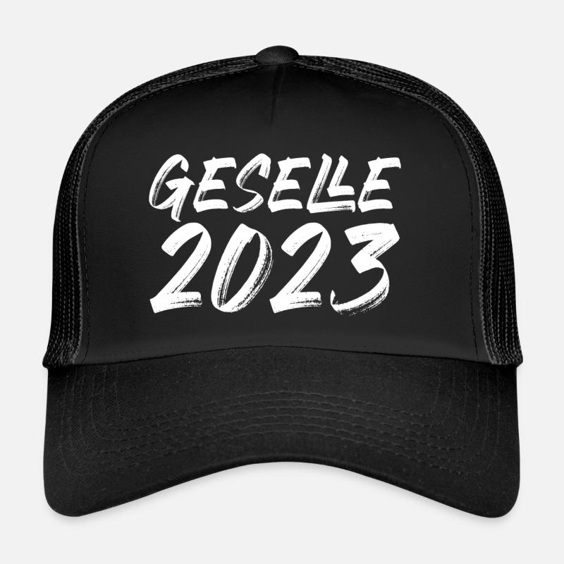 Gesellenprüfung Gesellenbrief Geselle 2023 - Trucker Cap - Schwarz/Schwarz