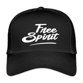 Free spirit - free thinker - Trucker Cap - black/black - Front