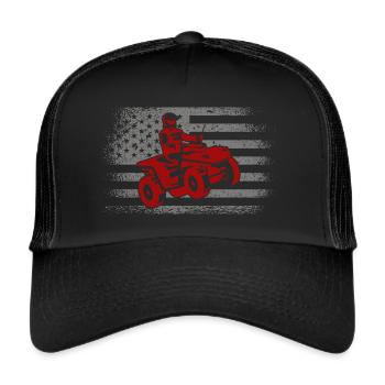 Chauffeur VTT USA Quad Quad Quad Bike Quad Bike - Casquette trucker  - noir/noir - Devant