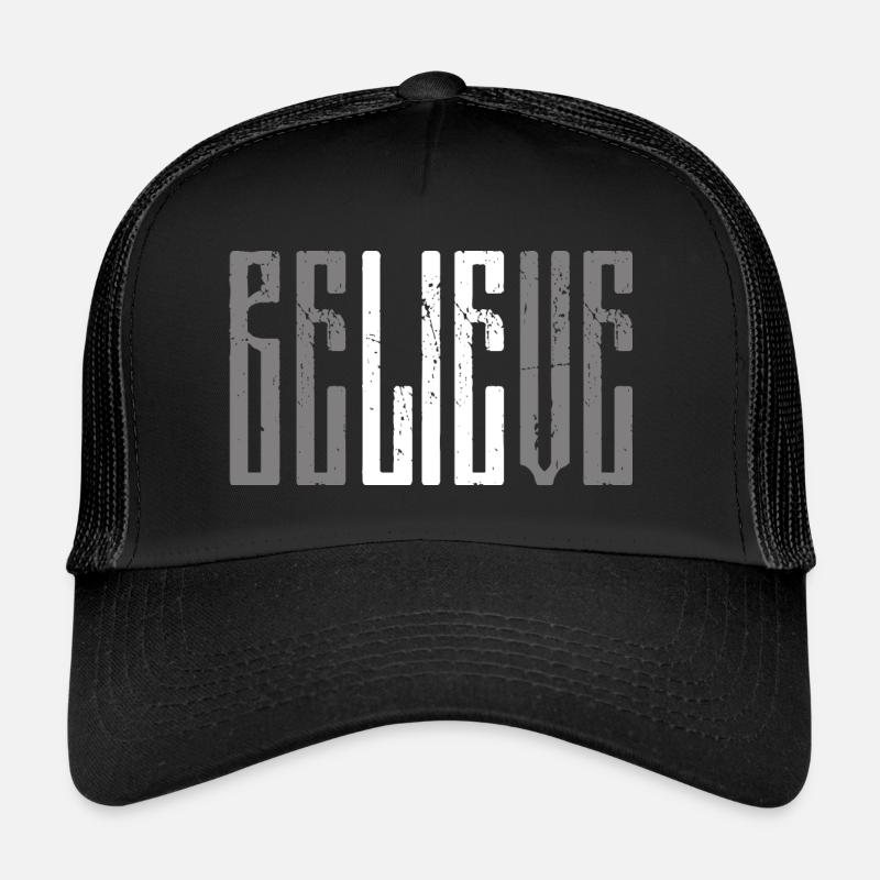 Believe Lie Sarcasm - Trucker Cap - black/black