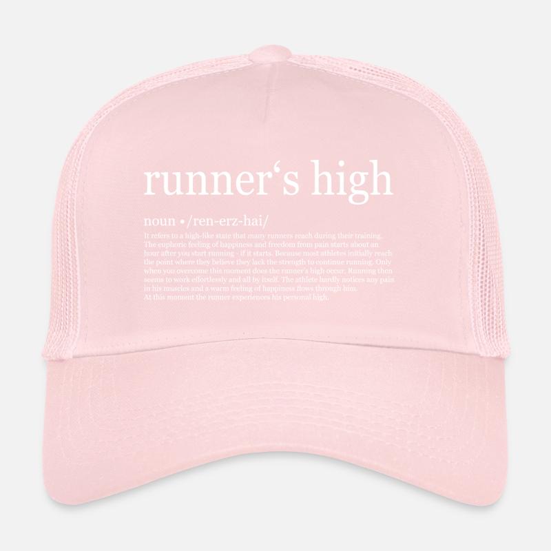 Runners high Bedeutung Geschenk Marathon Jogging Trucker Cap