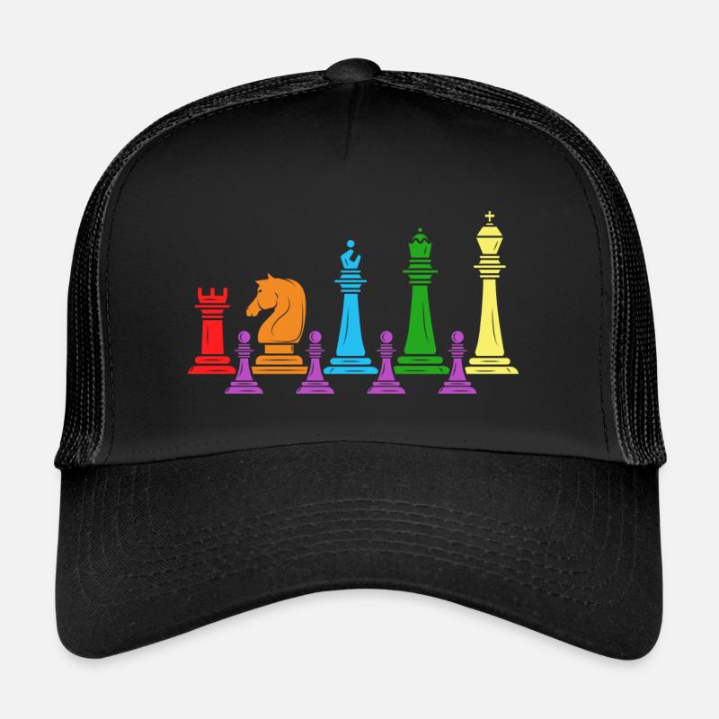 Échecs et échec et mat Joueur d’échecs Famille d’échecs Casquette trucker 