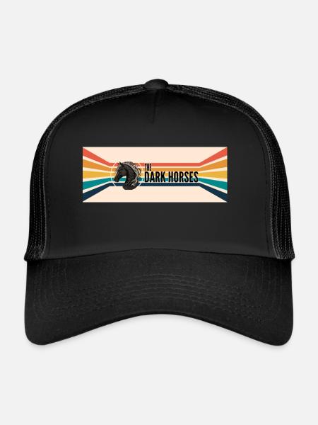 The Dark Horses Banner Logo - Trucker Cap - black/black - Front
