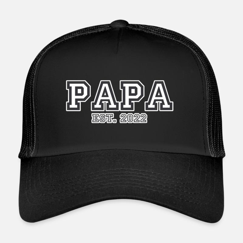 PAPA EST. 2022 - Trucker Cap - Schwarz/Schwarz