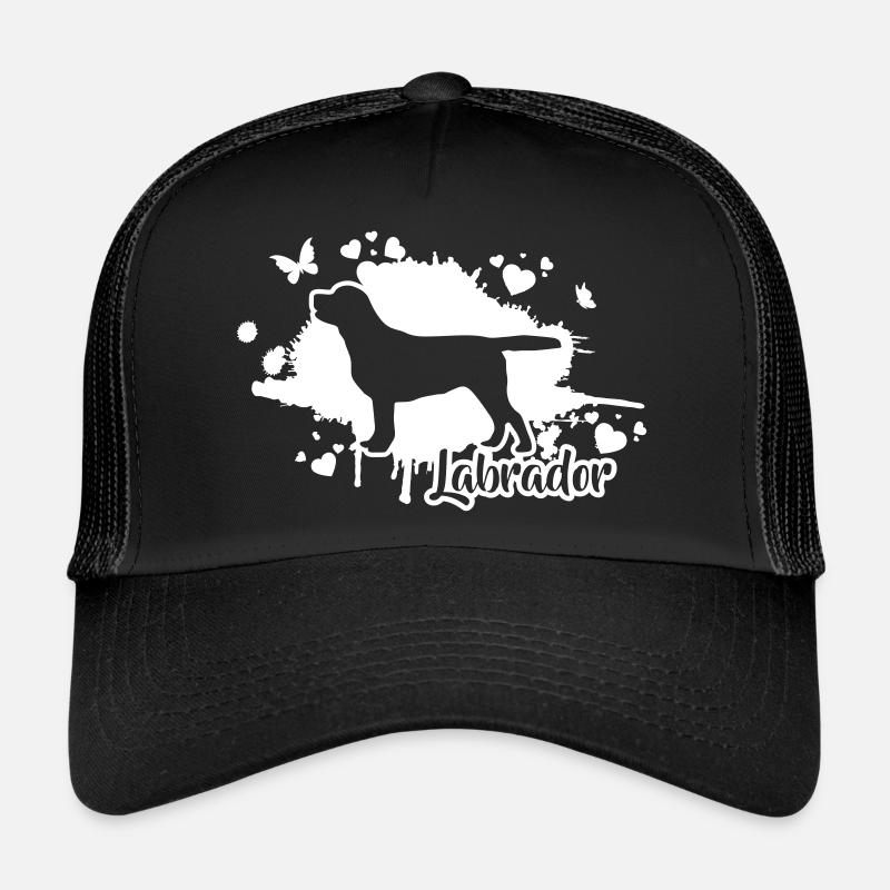 LABRADOR Retriever Labbi Hund Hunde Wilsigns - Trucker Cap - Schwarz/Schwarz