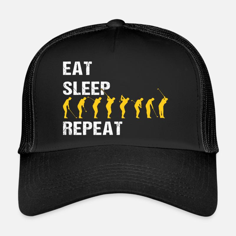 GOLF | Eat Sleep Golf Repeat Golf Swing Trucker Cap