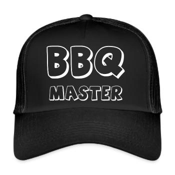 BBQ Master BBQ Grill BBQ Tshirt - Trucker Cap - black/black - Front