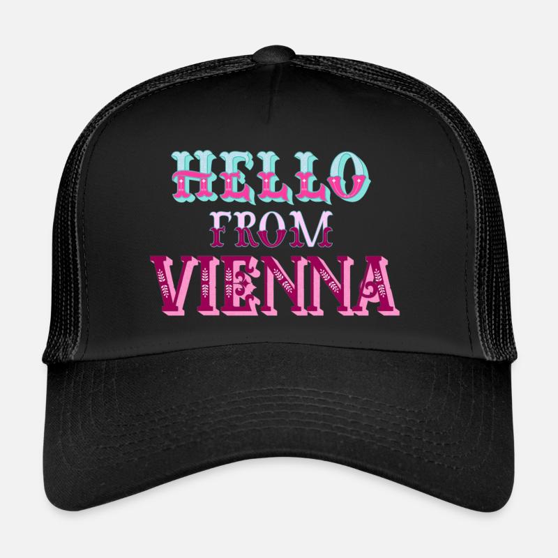 Wien - Trucker Cap - Schwarz/Schwarz