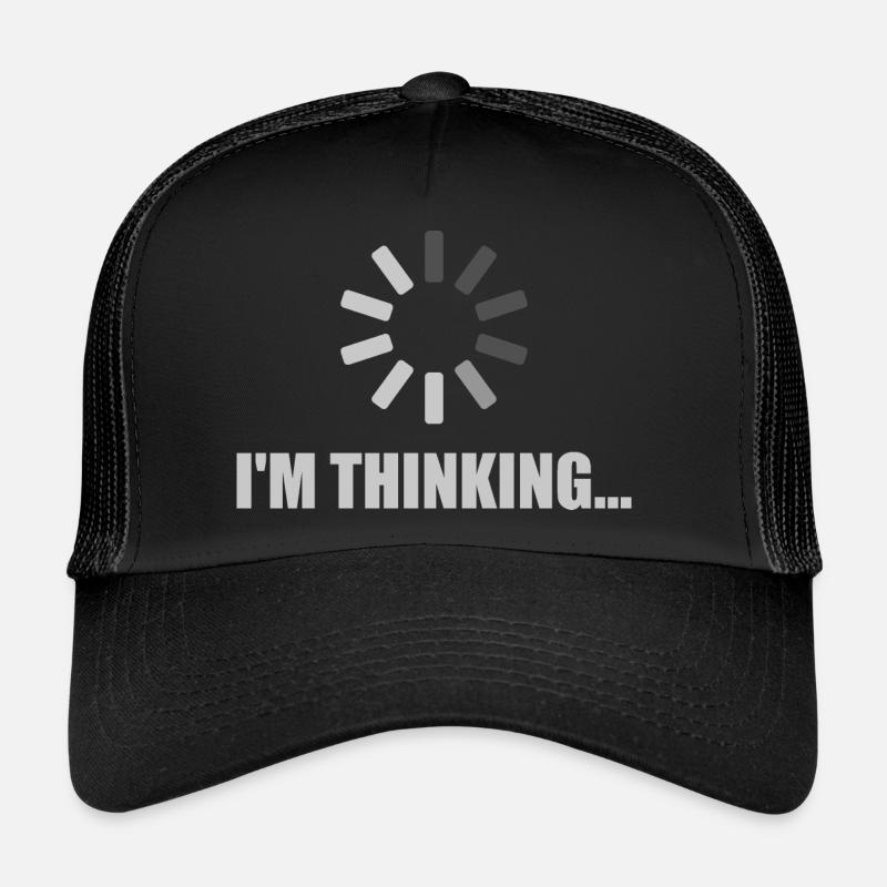 I'm Thinking - Loading Symbol - Trucker Cap - Schwarz/Schwarz