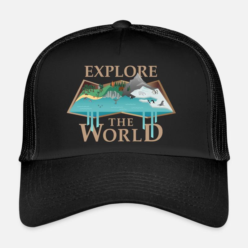 Carte et animaux (Explorer) Casquette trucker 
