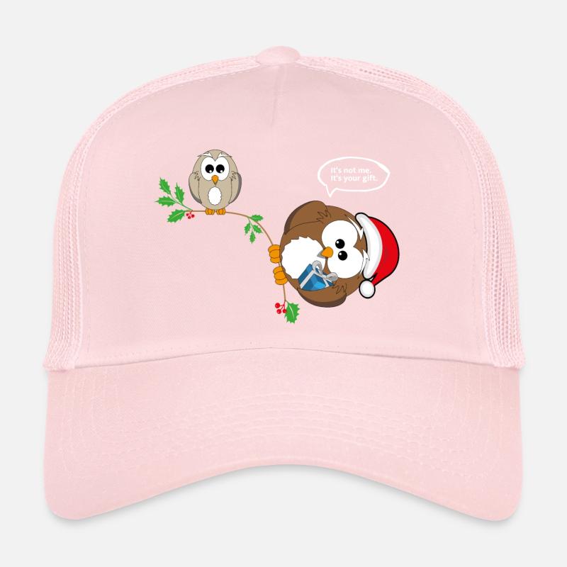 Christmas owl Christmas present gift Trucker Cap