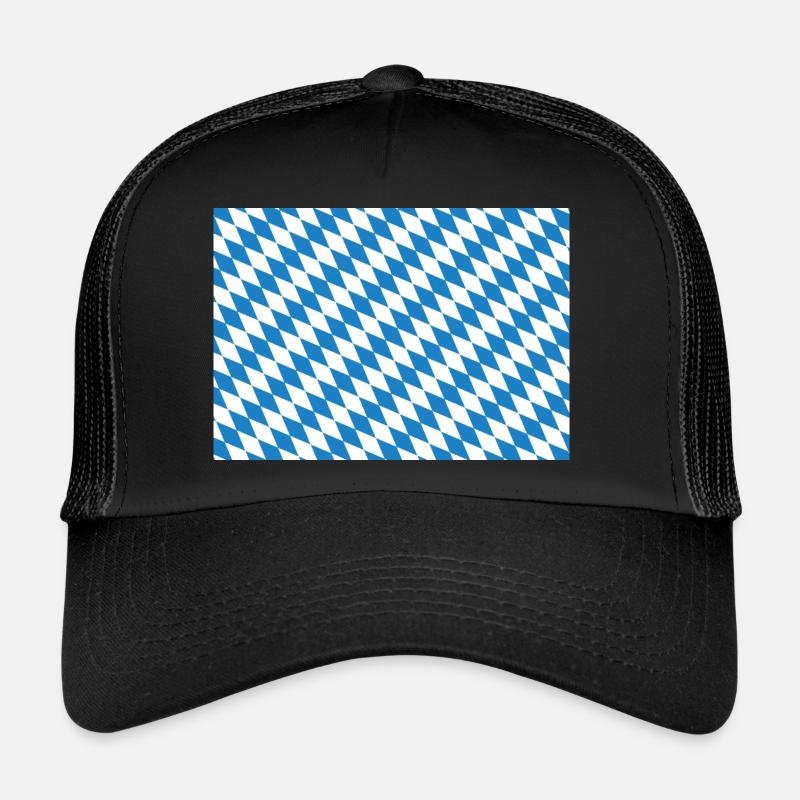 Le Bayern Losange - bleu blanc Casquette trucker 