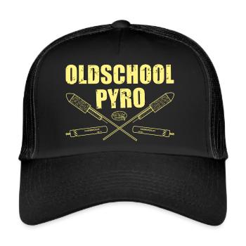 Pyro old school - Casquette trucker  - noir/noir - Devant