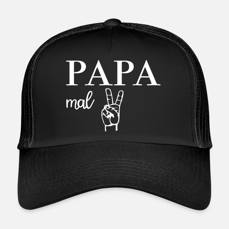 PAPA mal Zwei - Trucker Cap - Schwarz/Schwarz