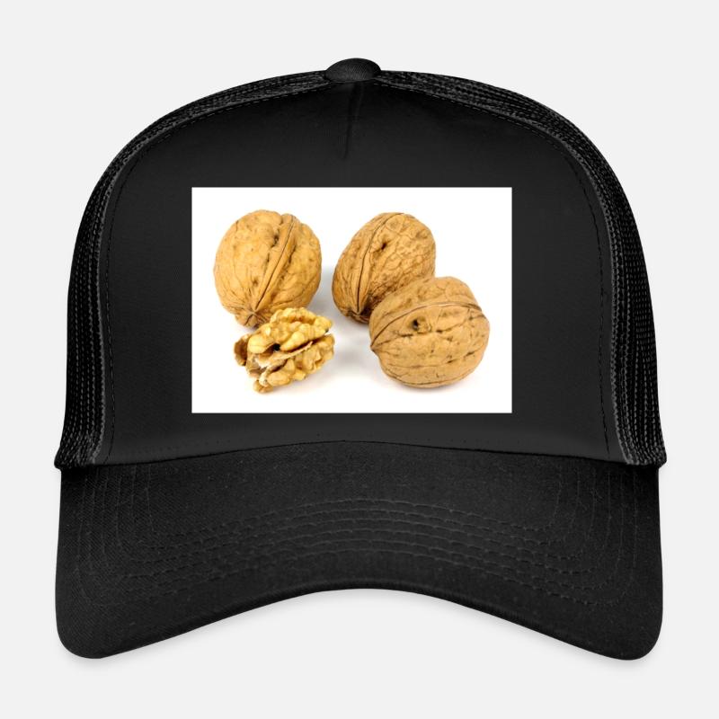 Des noisettes. noix et une noix craquelée Casquette trucker 
