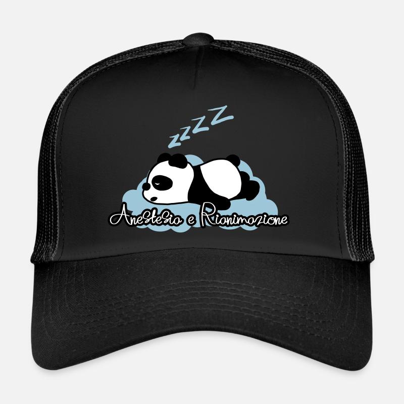 Panda-Anästhesie und Wiederbelebung - Trucker Cap - Schwarz/Schwarz