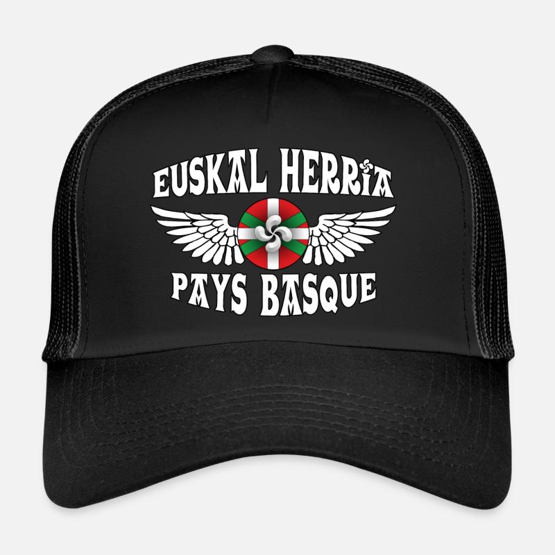 Euskal Herria, pays Basque - Casquette trucker  - noir/noir