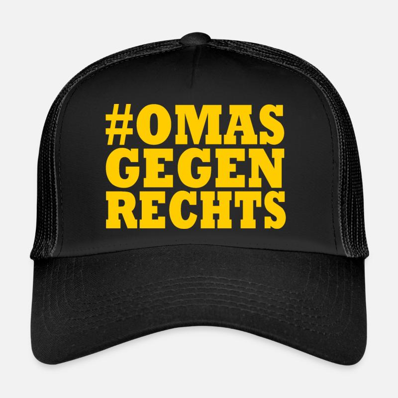 omas gegen rechts - Trucker Cap - Schwarz/Schwarz