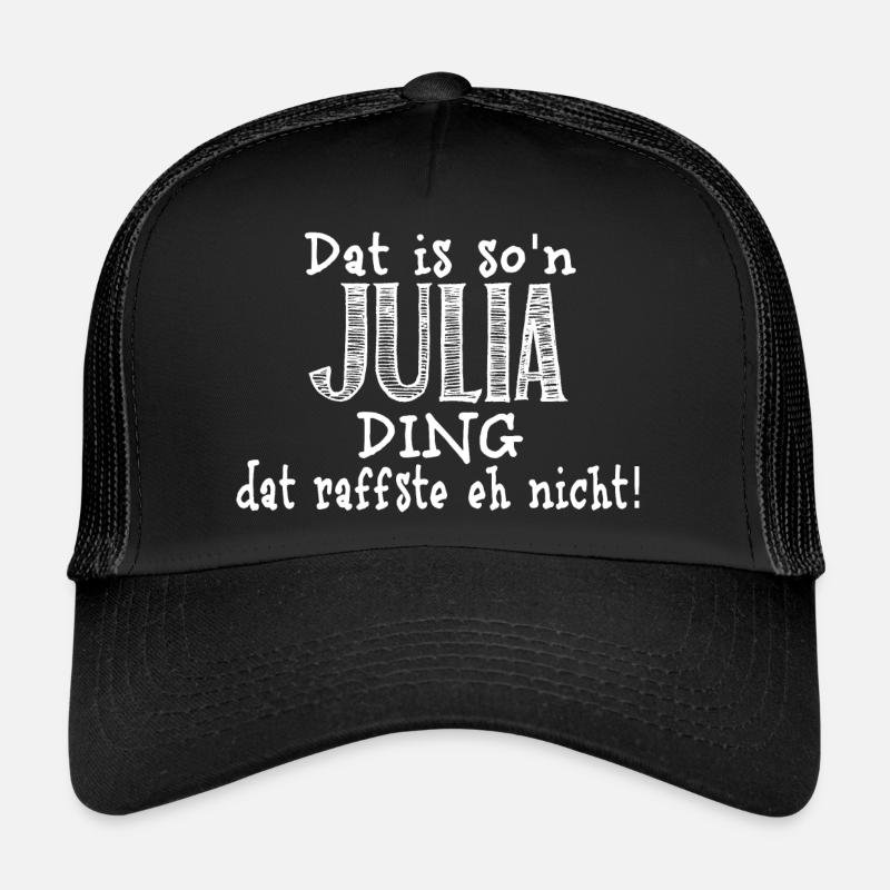Julia - Trucker Cap - Schwarz/Schwarz