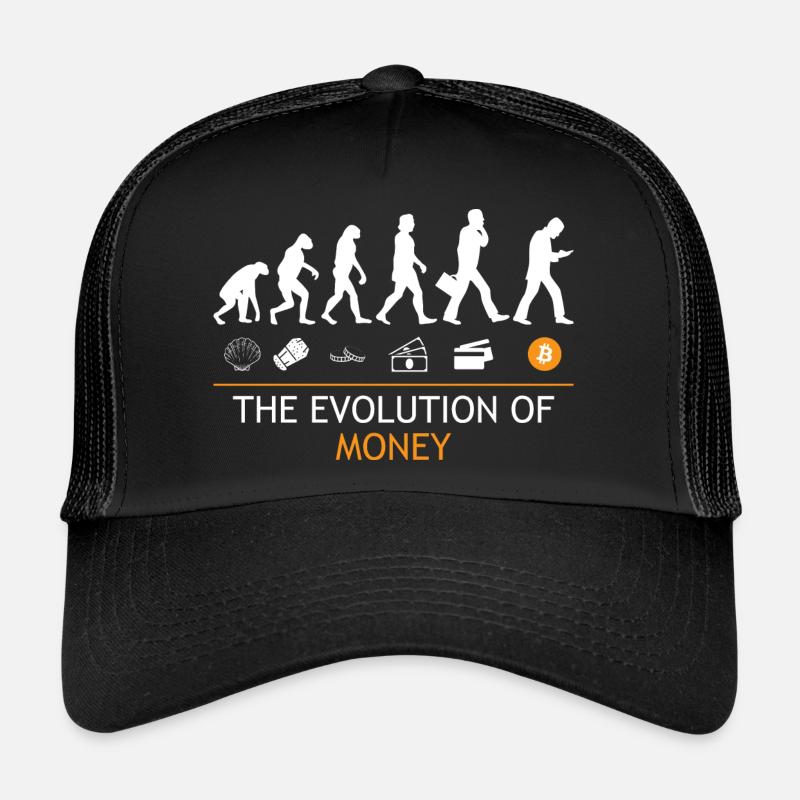 L’évolution de l’argent Bitcoins Casquette trucker 